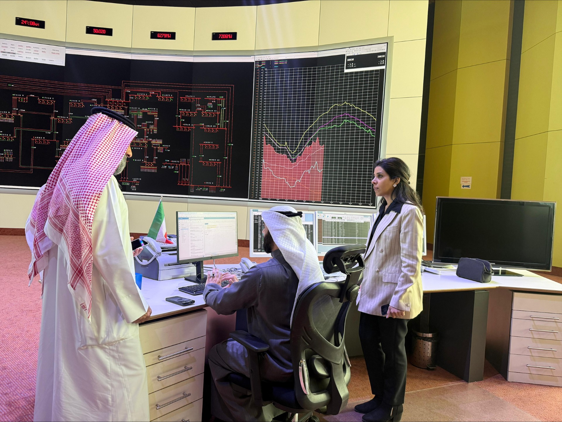 وزيرة الكهرباء تتفقد منظومة الطاقة