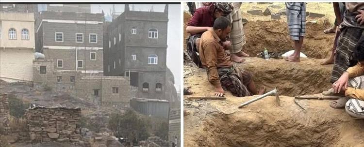 صورة متداولة اثناء دفن الضحايا